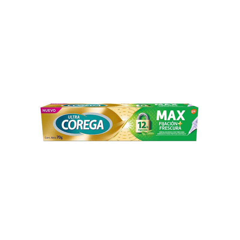 Corega Ultra Maxima Fijacion Y Frescura Crema Adhesivo x 70 Gr (Adhesivo Dental)