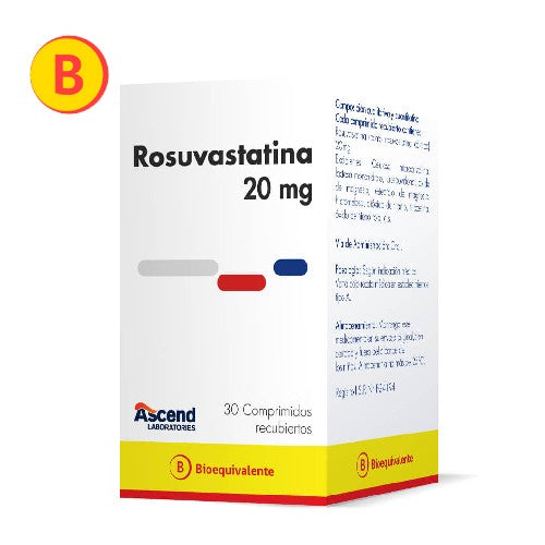 Rosuvastatina Comprimidos 20 mg x 30 Ascend