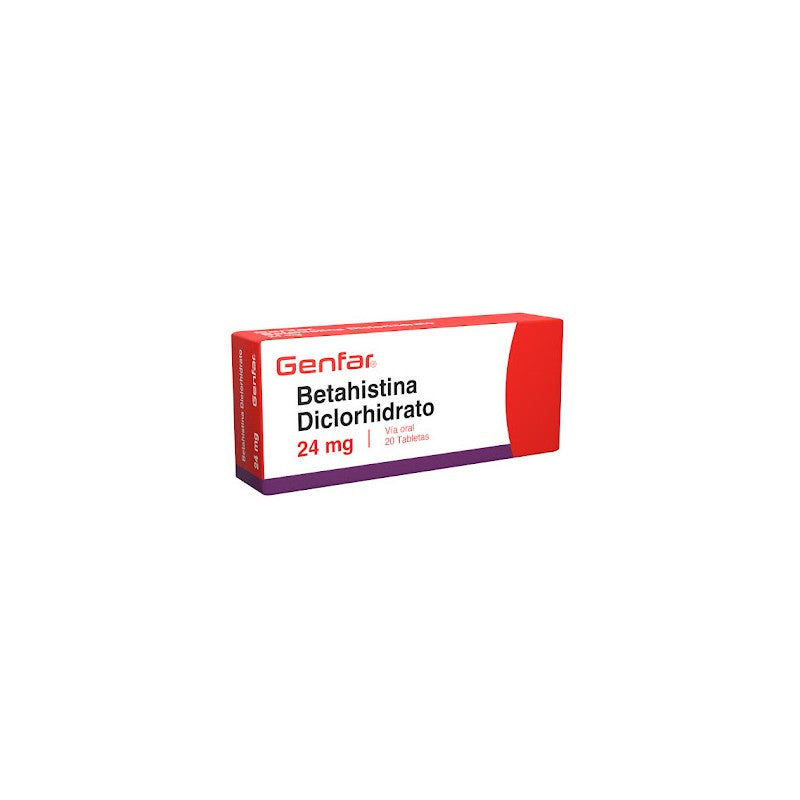 Betahistina Comprimidos 24 mg x 30 Genfar