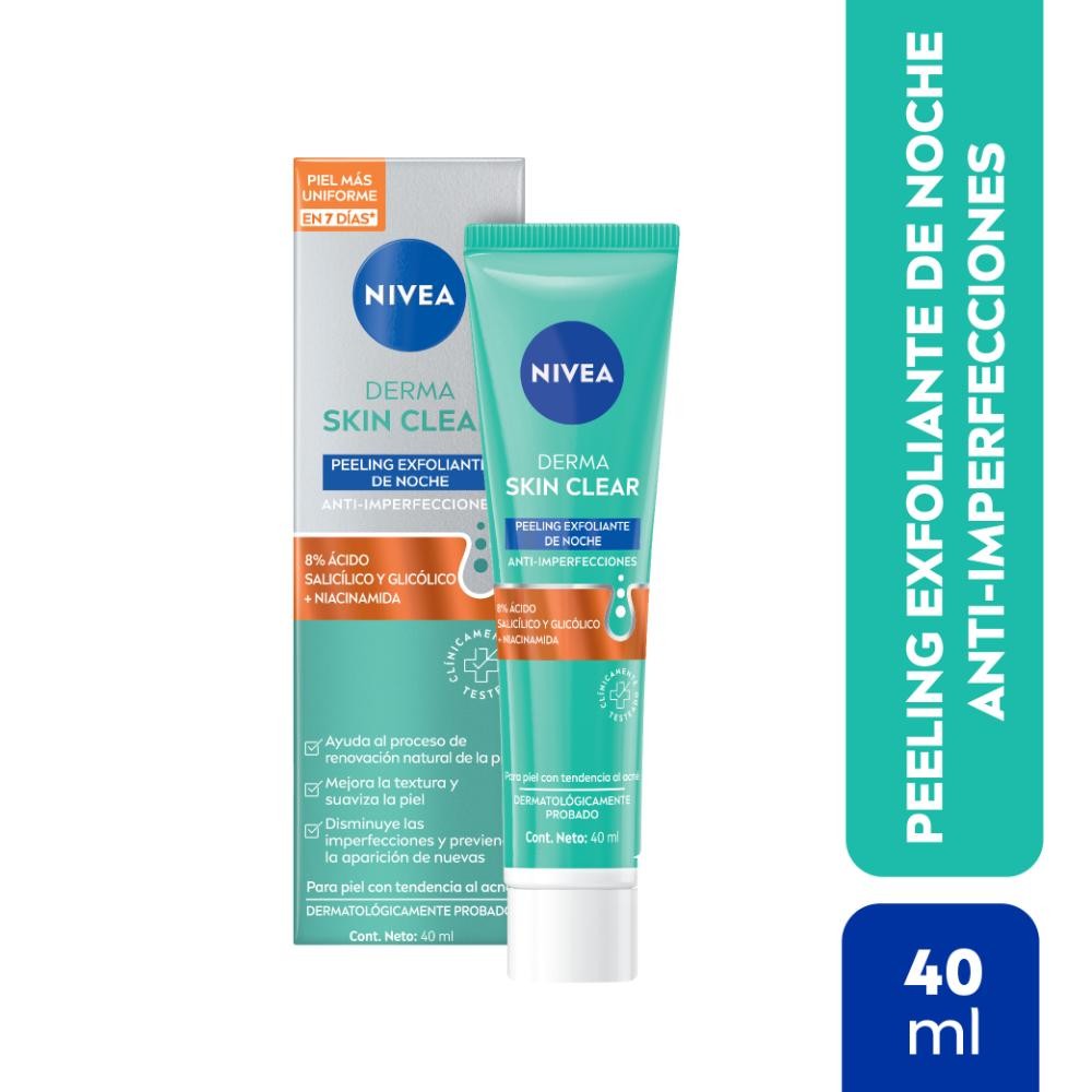 Nivea Derma Skin Clear Peeling Exfoliante Noche x 40 ml