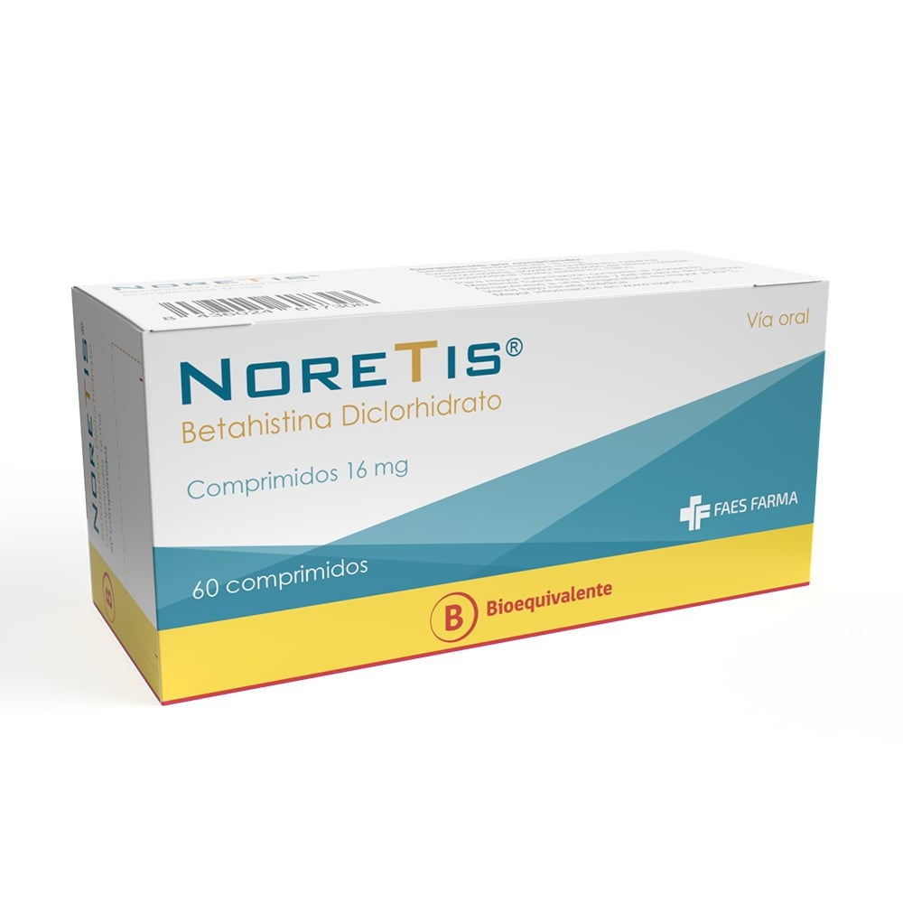 Noretis Comprimidos 16 mg x 60 (Betahistina)