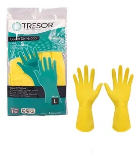 Guante Domestico Amarillo Tresor L x 12 Par Reutter (Guantes)