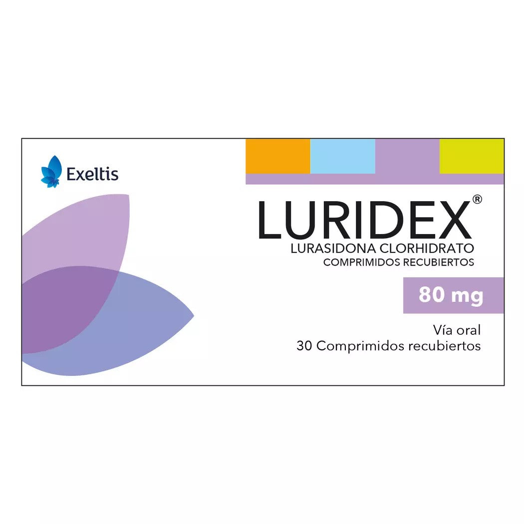 Luridex 80 mg Comprimidos x 30 (Lurasidona)