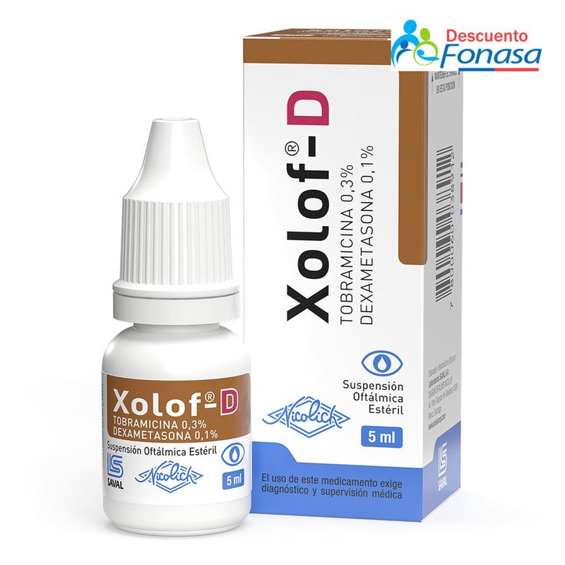 Xolof-D Sus Oftálmica x 5 ml (Tobramicina/Dexametasona)