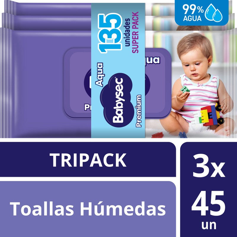 Babysec Premium Toa Hum x 135 (Toallas Humedas)