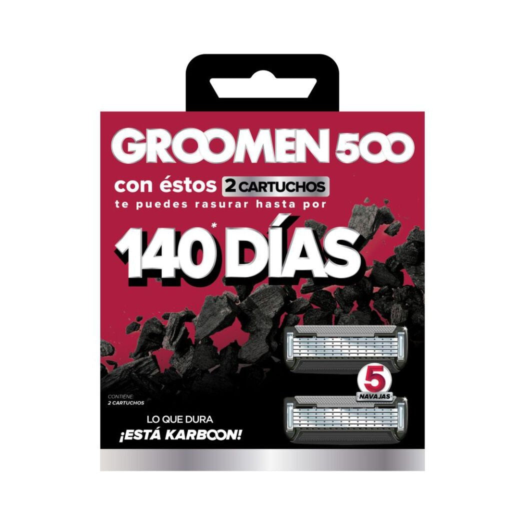 Groomen 500 Cartuchos Repuesto x 2 Unidades