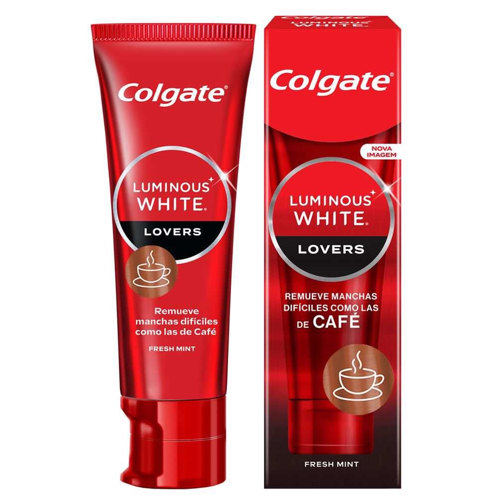 Colgate Luminous White Pasta Dental Blanqueadora Lovers Cafe Menta Fresca 70Gr