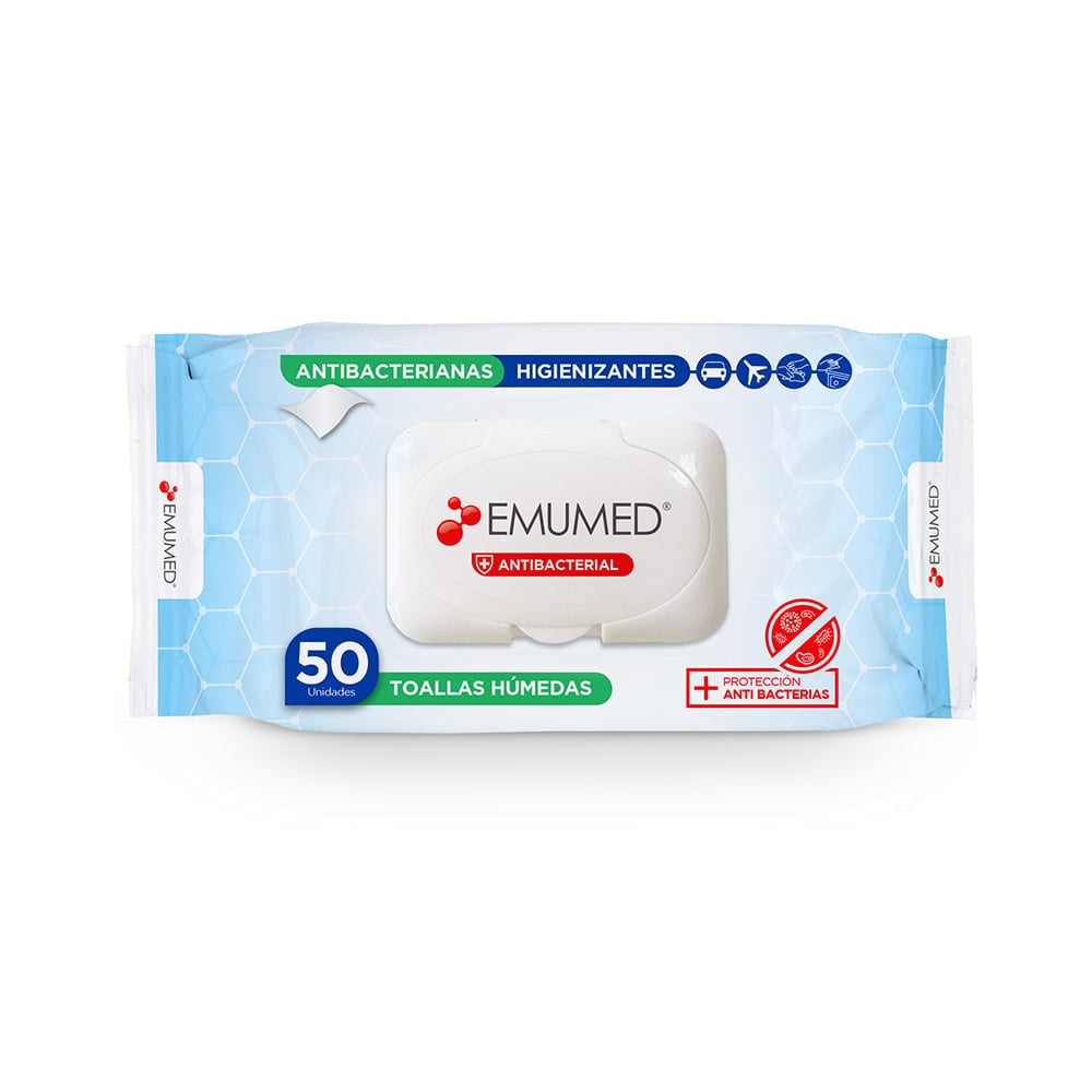 Emumed Toa Humeda Adulto x 50 Unidades (Toallas Humedas)