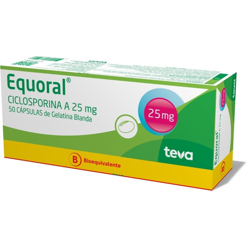 Equoral Cápsulas 25 mg x 50 (Ciclosporina)