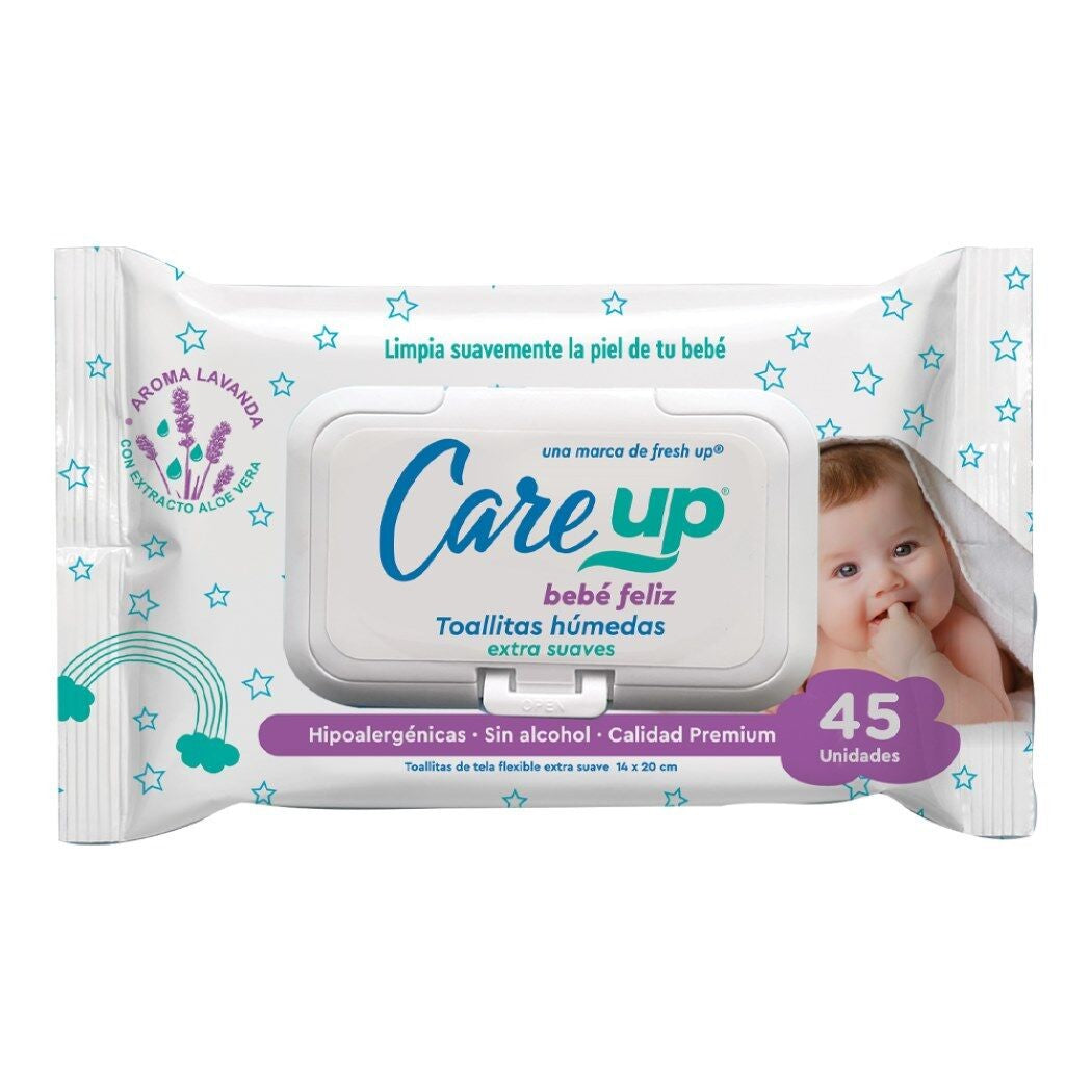 Care Up Toalla Humeda C/Tapa x 45 Unidades (Toallas Humedas)