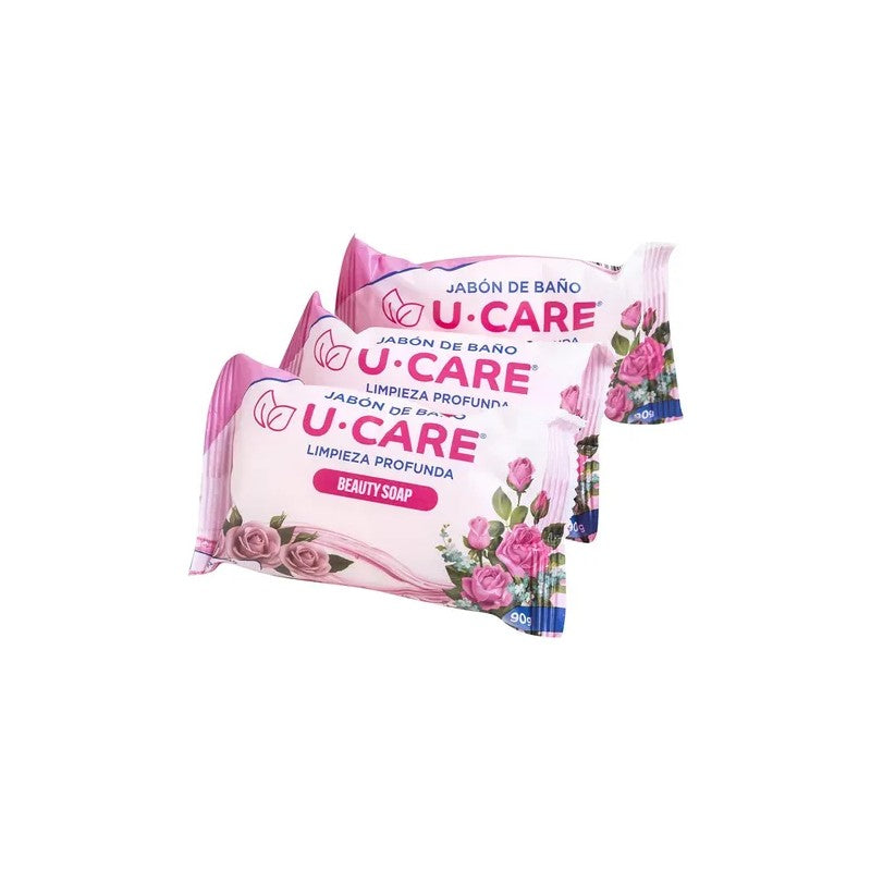 Unidades Care Jabon Rosa x 90 Gr x 3 Unidades