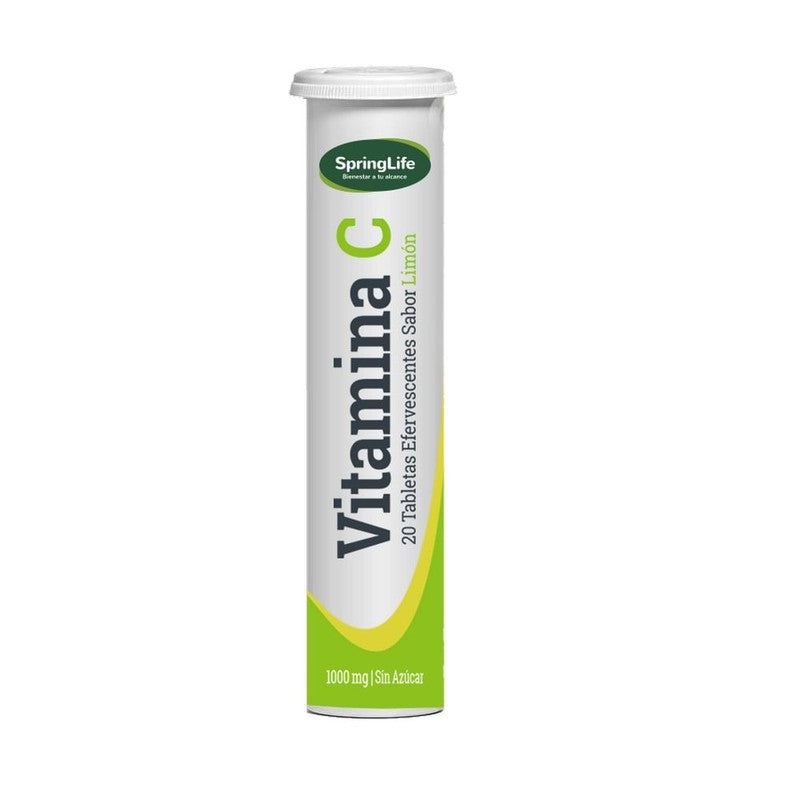 Springlife Vitamina C Tabl Eferf Sabor Limon Sin Azucar 1000mg.20