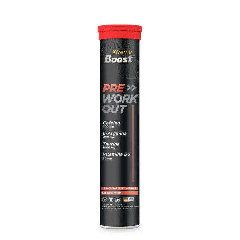 Xtreme Boost Pre Work Out Tabletas Efe Guarana x 20 Unidades