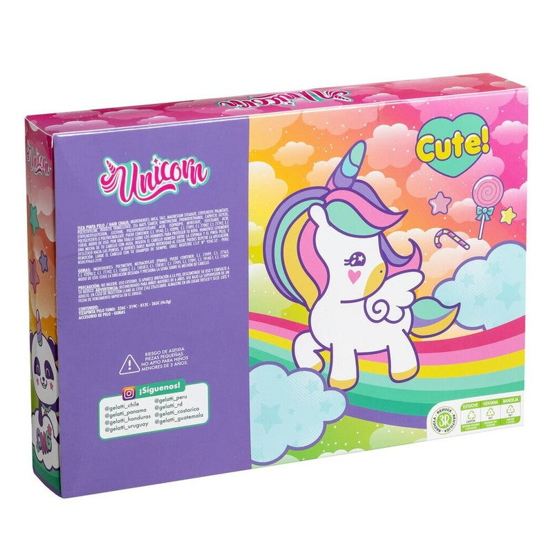 Gelatti 4 Pinta Pelo + Acc De Pelo + Gemas Unicornio