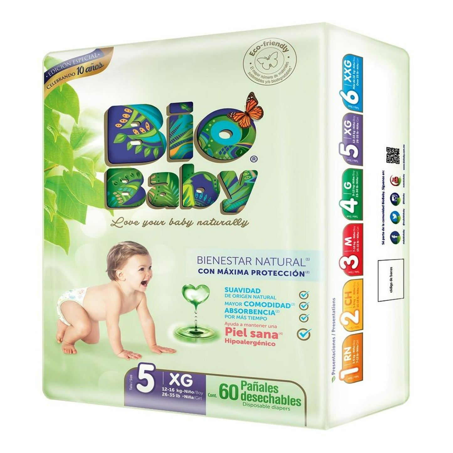 Bio Baby Pañ T5 Mega Xg x 60