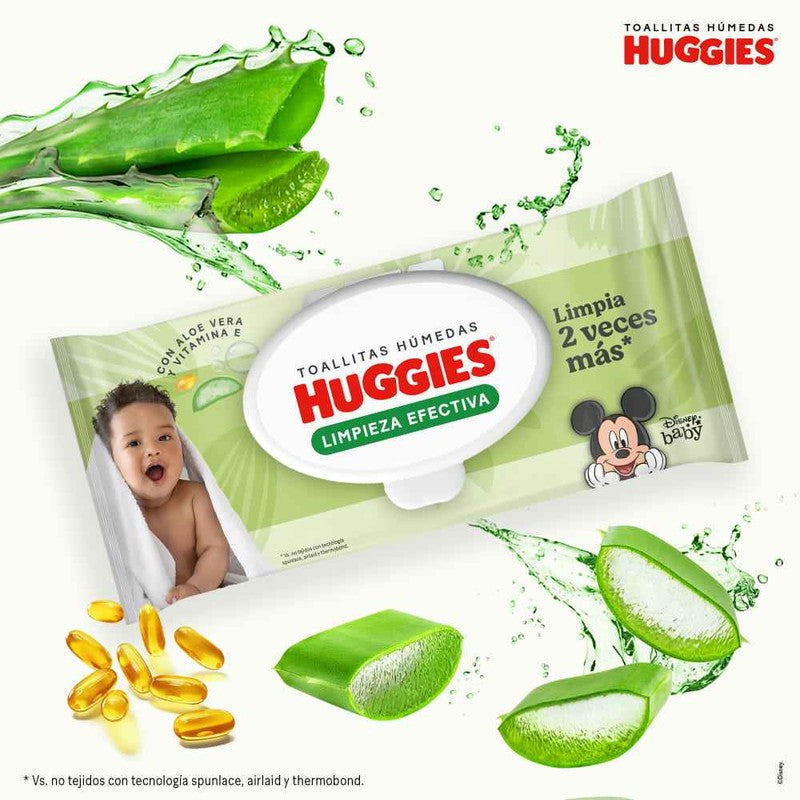 Huggies Toa Hum Limpieza Efectiva x 96 Unidades (Toallas Humedas)