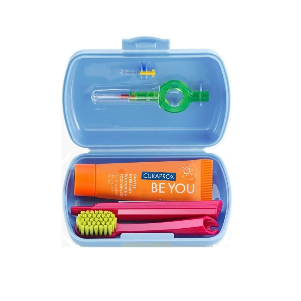 Curaprox Cepillo Dental Kids + Travel Set Azul (Cepillos Dentales Infantil)