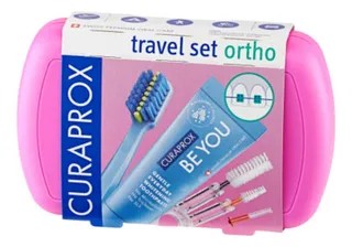 Curaprox Cepillo Dental Kids + Travel Set Rosado (Cepillos Dentales Infantil)