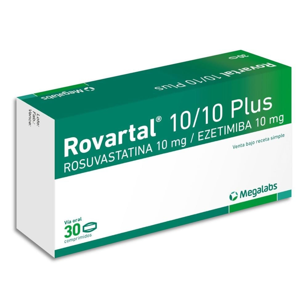 Rovartal Plus Comprimidos 10/10 mg x 30 (Rosuvastatina/ Ezetimiba)