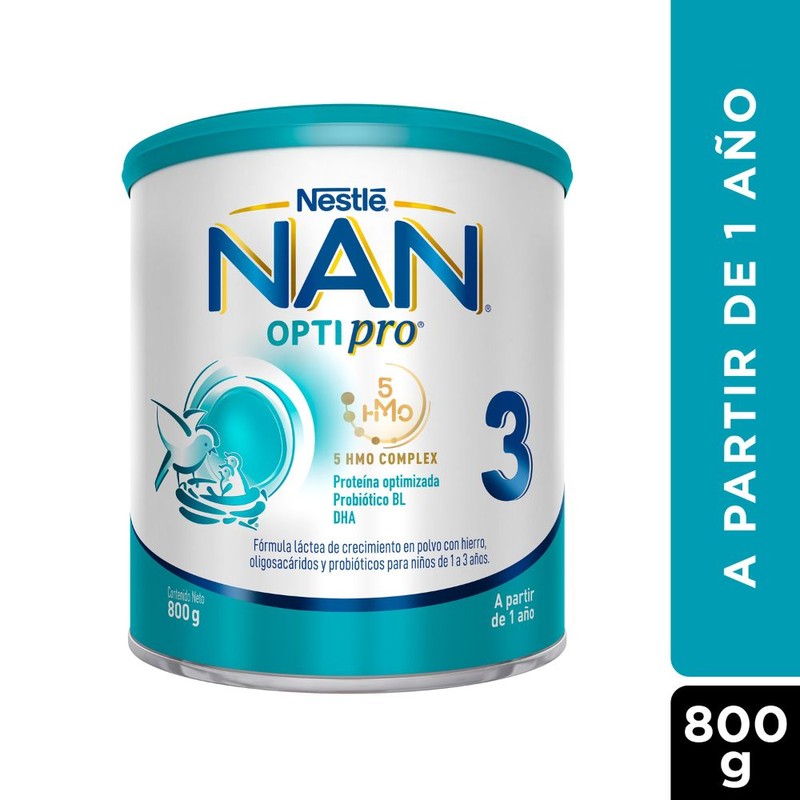 Nan 3 Optipro Mh-O Polvo x 800 Gr (Leches Y Formulas)