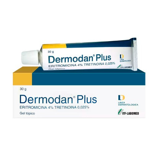 Dermodan Plus Gel x 30 Gr (Eritromicina / Tretinoina)