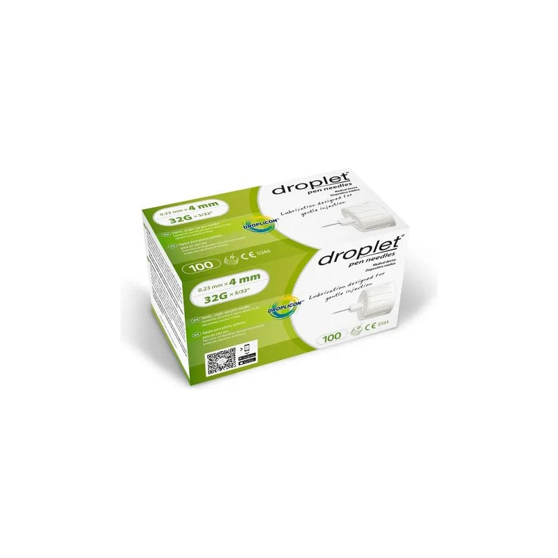 Aguja Lapiz Insulina 32G x 4Mm x 100 Unidades (Agujas)