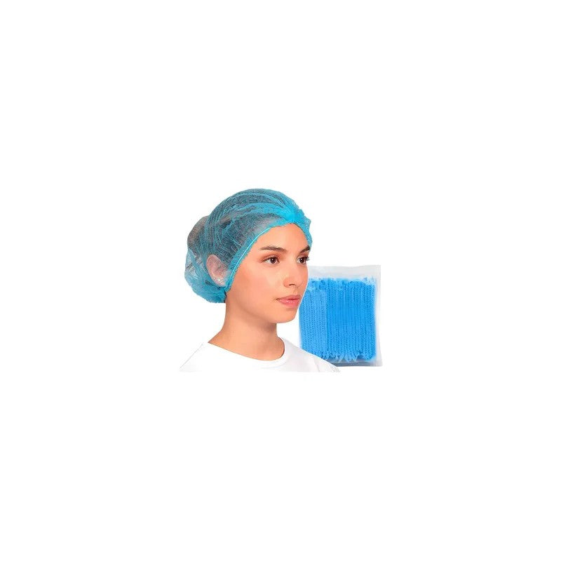 Gorro Cirujano Con Tiras Celeste x 100