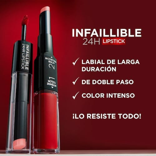 Loreal Infaillible Labial Y Balsamo Liquido Red 501 Timeless