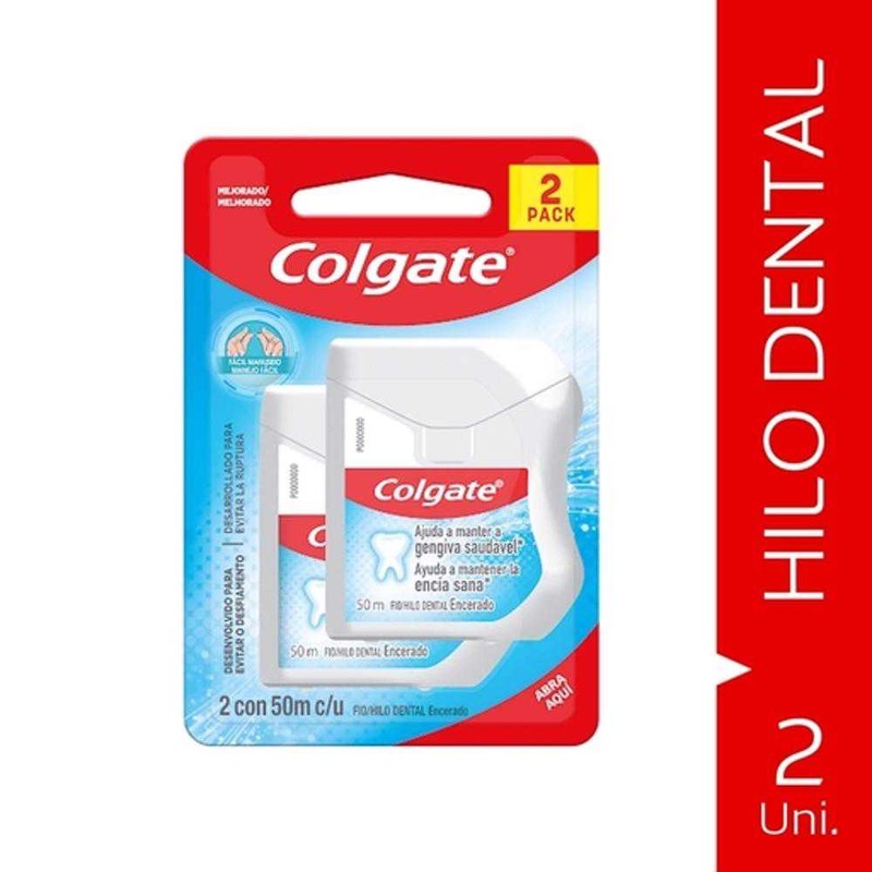 Colgate Hilo Dental C/Cera 50 Metros x 2 Unidades