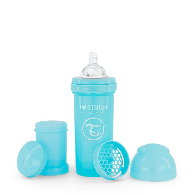 Mamadera Twistshake Anti Colico x 260 ml Azul Pastel (Mamaderas)