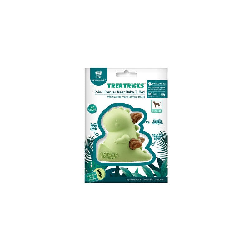 Vet Treatricks Dental Dinosaurio Juguete Sabor Pollo