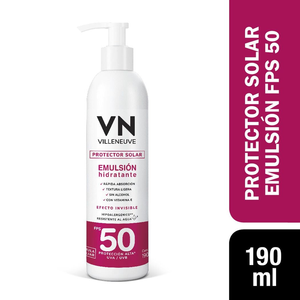 Protector Solar Emulsion Fps 50 x 190 ml Vn