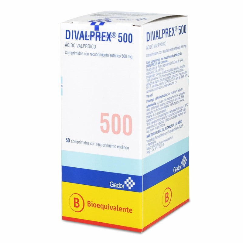 Divalprex Comprimidos 500 mg x 50 (Acido Valproico)