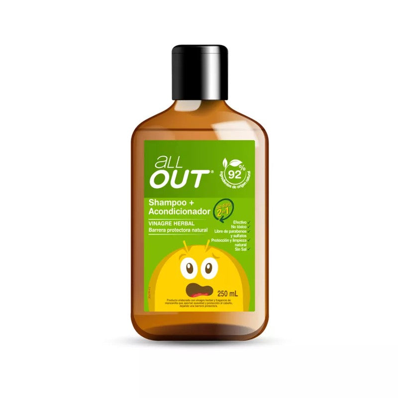 All Out Natural Preventivo Sha x 250 ml (Ciclometicona/Dimeticona)