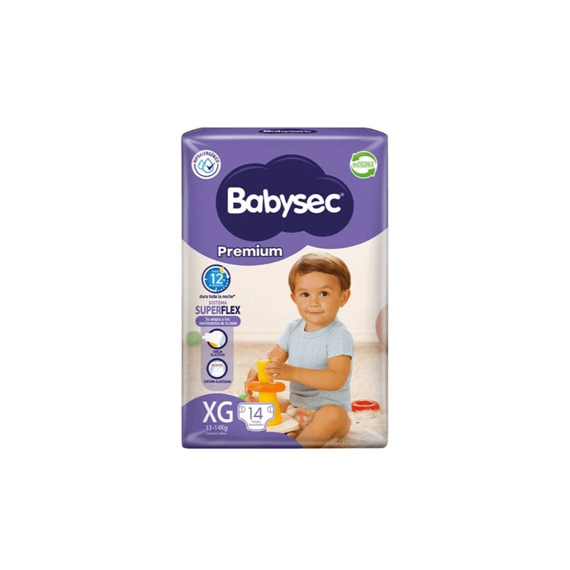 Babysec Super Premium Xg Panal x 14 (Pañal Infantil)