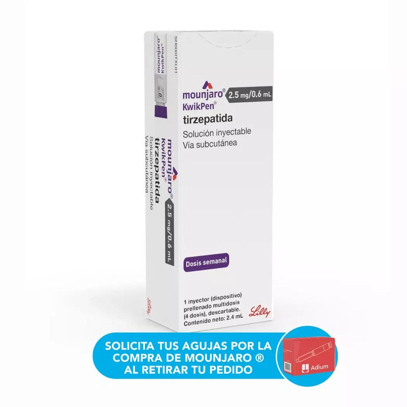 Mounjaro Kwikpen 2.5mg/0.6ml Sol Inyectable (Tirzepatida)