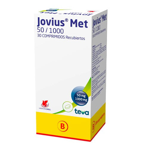 Jovius Met Comprimidos 50/1000 mg x 60 (Vildagliptina/Metformina)