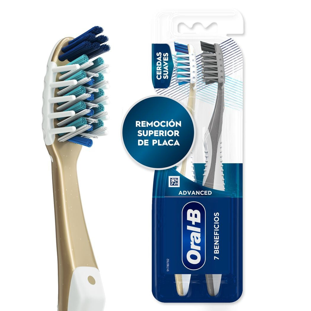Oral B Cepillo Advanced Suave x 2 Unidades