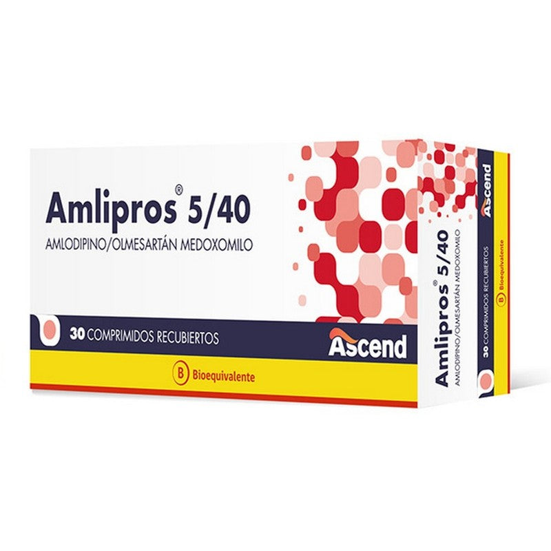 Amlipros Comprimidos 5/40 mg x 30 (Olmesartan/Amlodipina)