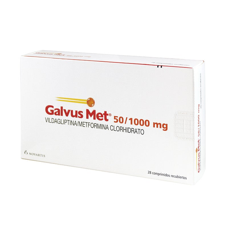 Galvus Met Fct Comprimidos 50/1000mg x 28 (Vildagliptina/Metformina)