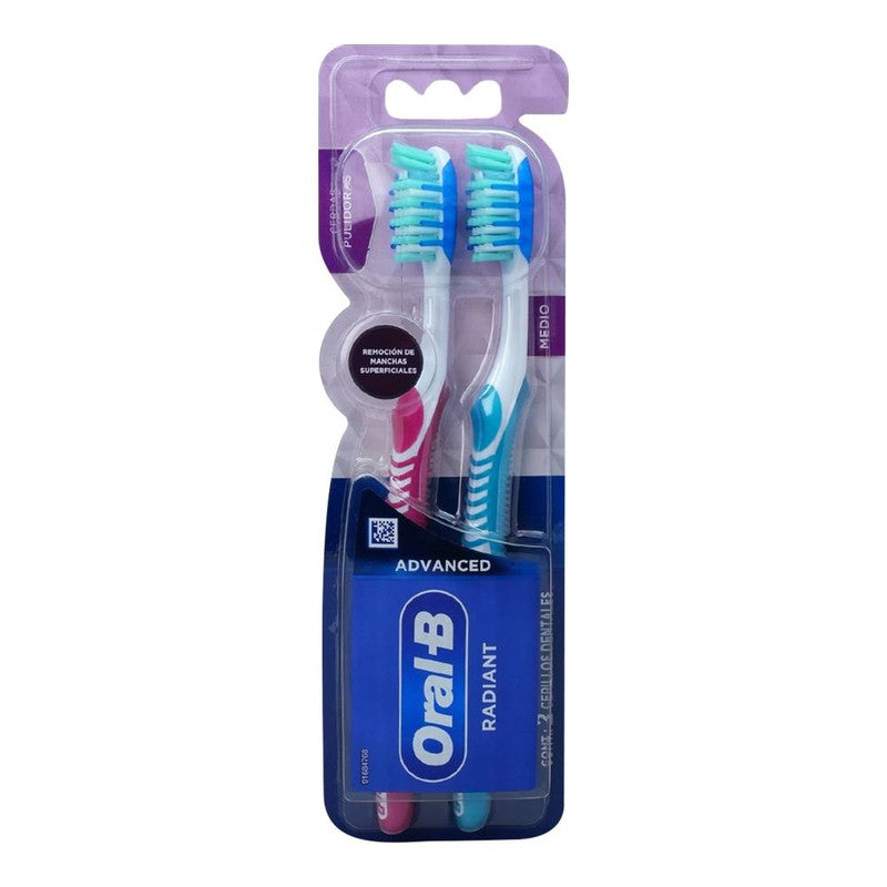 Oral B Cepillo 3D White Mediano x 2 Unidades