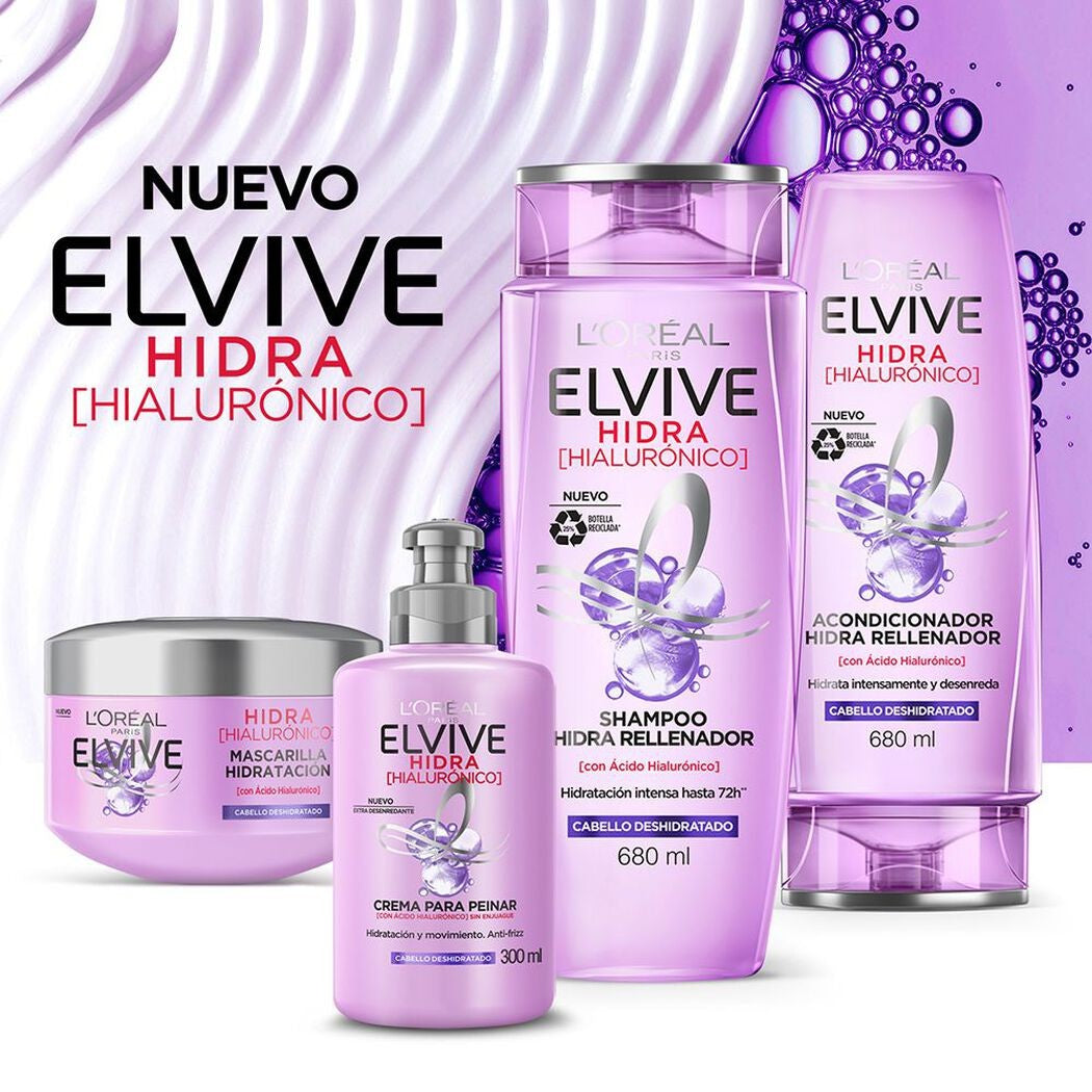 Elvive Tratamiento Crema De Peinar Hialuronico 3En1 x 300 ml