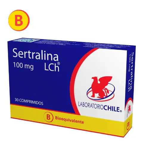 Sertralina Comprimidos 100 mg x 30 Chile