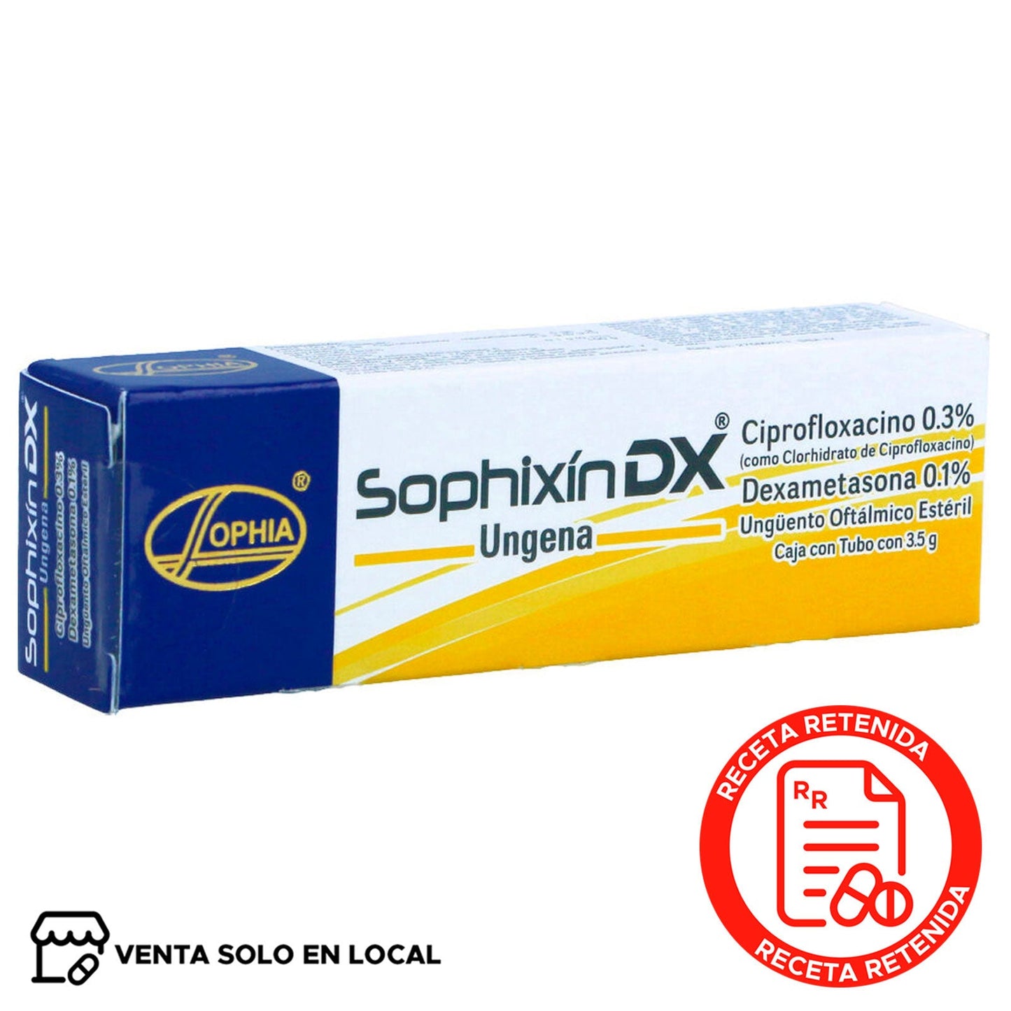 Sophixin Dx Ungüento x 3,5 Gr (Dexametasona/Ciprofloxacino)