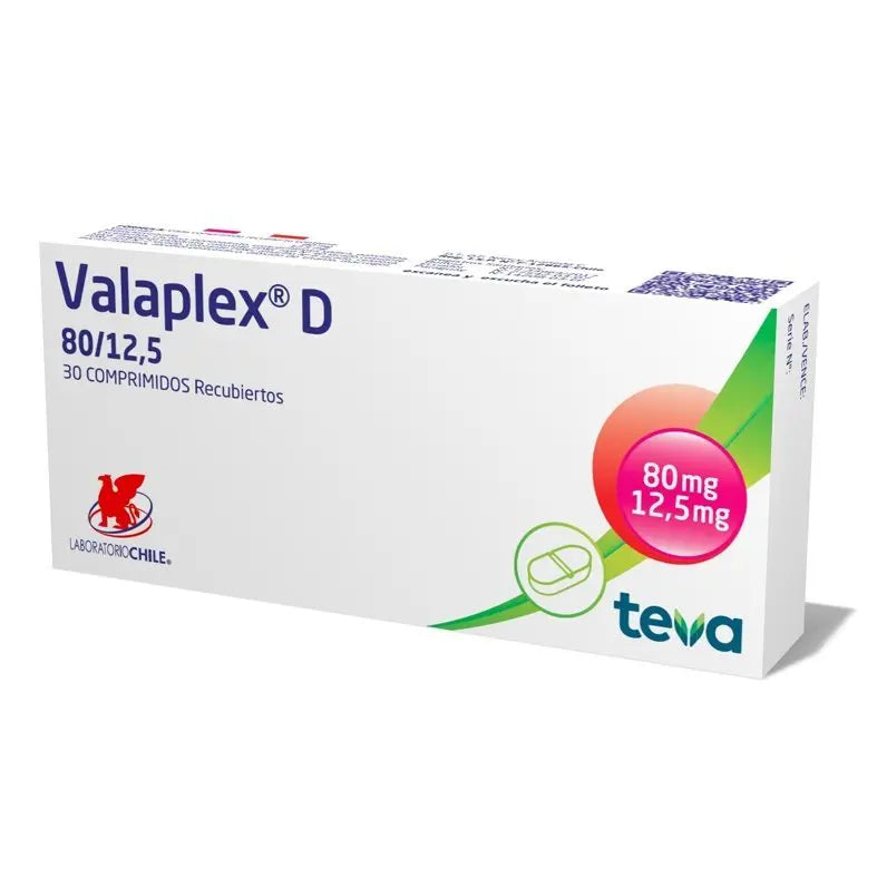 Valaplex-D Comprimidos 80/12,5 x 30 (Valsartan/Hidroclorot)