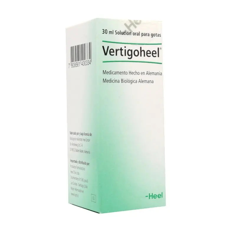 Vertigoheel Gotas x 30 ml Heel (Ambra Grisea D6 / Anamirta Cocculus D4 / Conium Maculatum D3 / Petroleum Rectificatum D8)