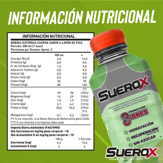 Suerox Limon De Pica x 630 ml (Bebida Energetica)