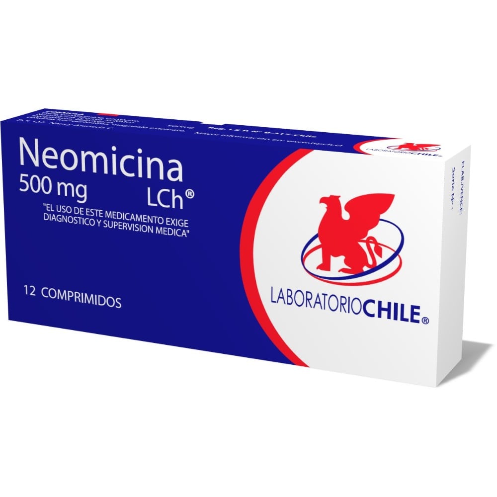Neomicina Comprimidos 500 mg x 12 Chile