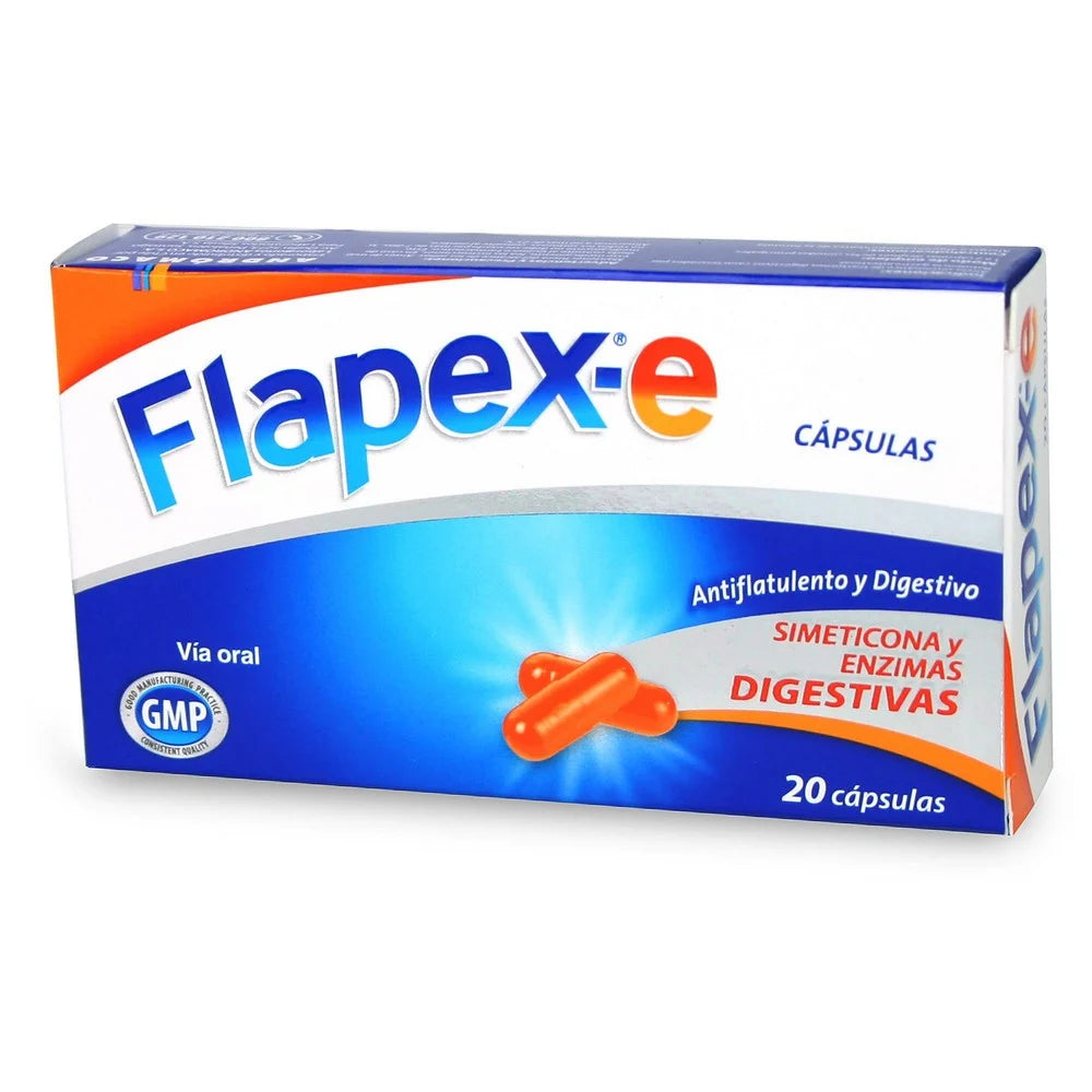 Flapex-E Cápsulas x 10 (Simeticona/Enzimas Pancreaticas)