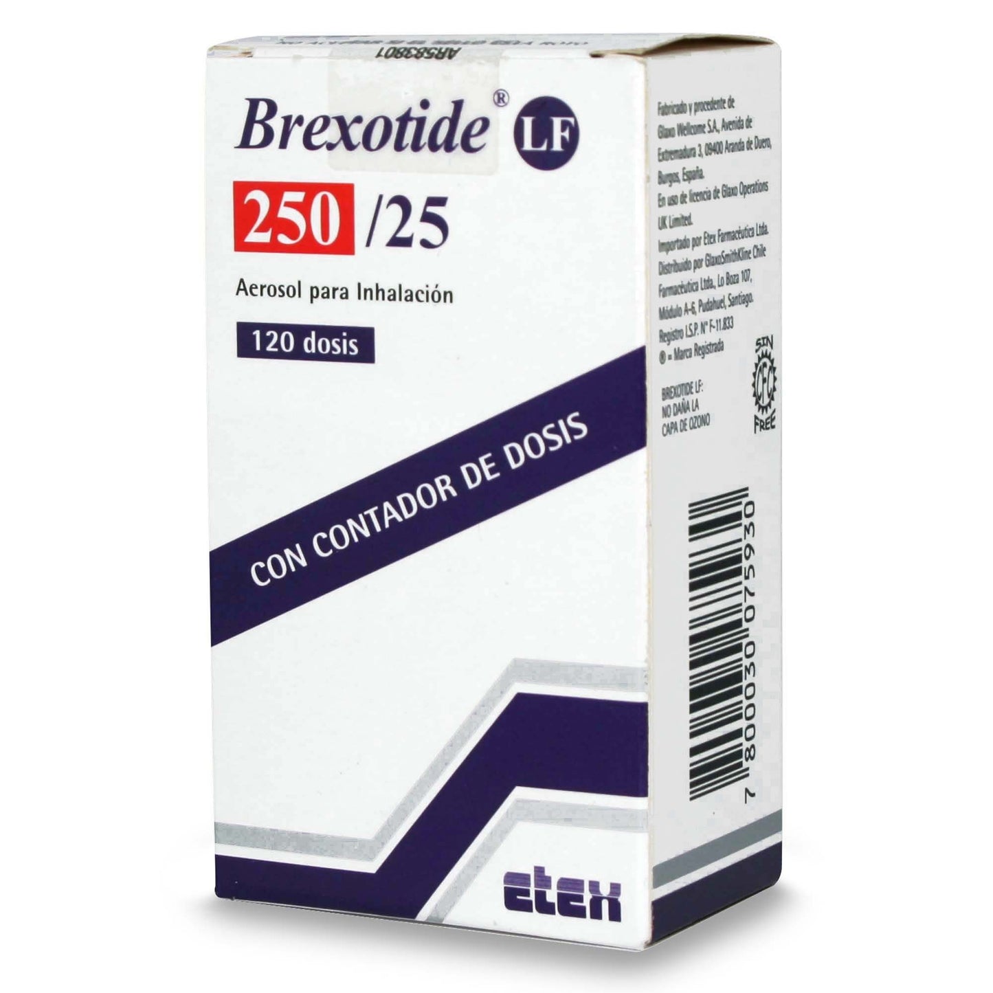 Brexotide Lf Inhbuc 250/25 x 120 Dss (Fluticasona/Salmeterol)